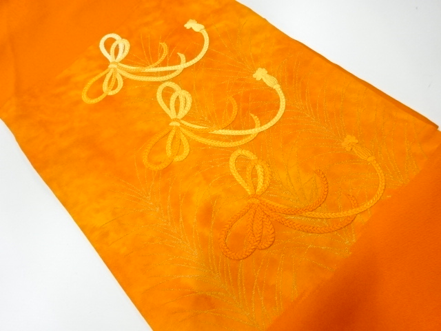 JAPANESE NAGOYA OBI / EMBROIDERY / KUMIHIMO CORD PATTERN